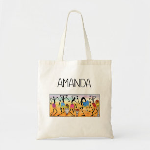 African Watercolor, Heart warming Dance shopping Tote Bag