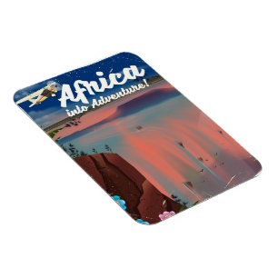 African Waterfall Adventure poster Magnet