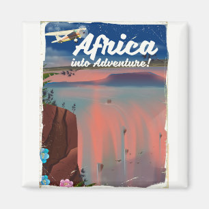 African Waterfall Adventure poster Magnet