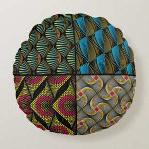 African Wax Round Cushions