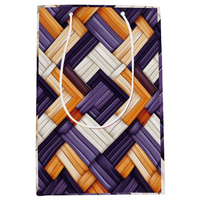 African Weave Basket Bliss Medium Gift Bag (Front)