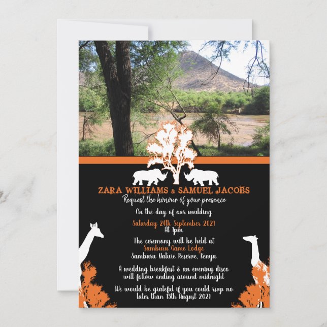 African Wedding Invitations (Front)