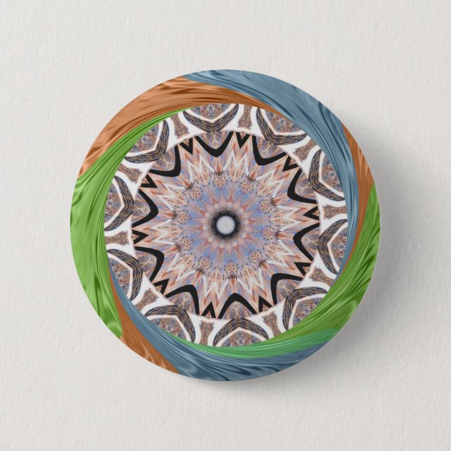 African Whirl Art Print 6 Cm Round Badge (Front)