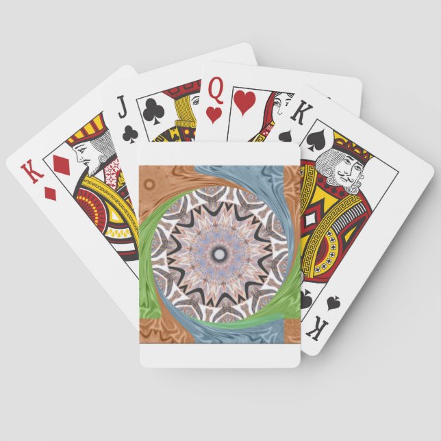 African Whirl Art Print Playing Cards (Back)