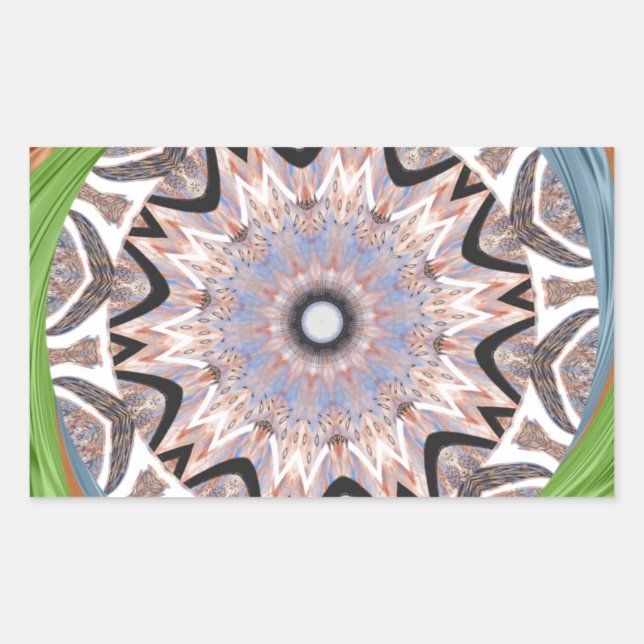 African Whirl Art Print Rectangular Sticker (Front)