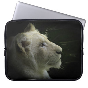 African White Lion Big Cat Wildlife Laptop Sleeve