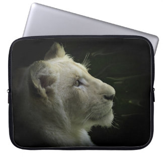 African White Lion Big Cat Wildlife Laptop Sleeve