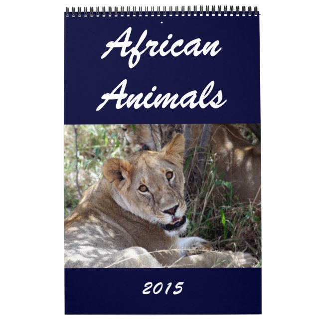 african wild animals 2015 calendar (Cover)