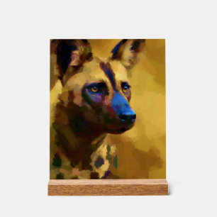 African Wild Dog Acrylic Sign