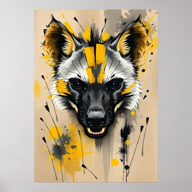 African Wild Dog Artwork Poster (Front)