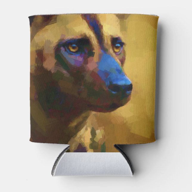 African Wild Dog Can Cooler (Front)