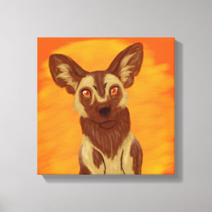 African Wild Dog Canvas Print