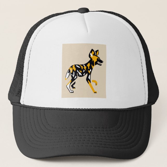 African wild dog - Cape hunting dog -Conservation  Trucker Hat (Front)