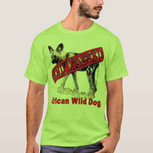 African Wild Dog Endangered Animal Products T-Shirt