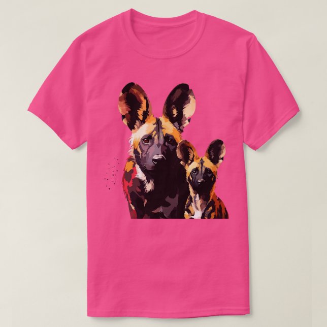 African Wild Dog Fathers Day T-Shirt (Design Front)