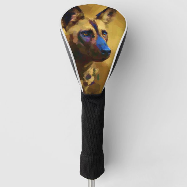 African Wild Dog Golf Head Cover (Front)