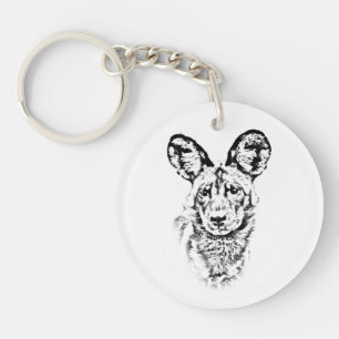 African Wild Dog Keychain - Africa Series