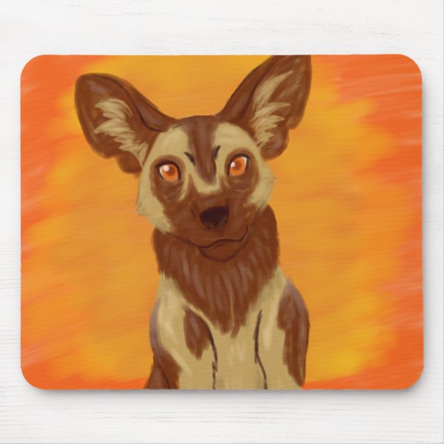 African Wild Dog Mouse Mat (Front)