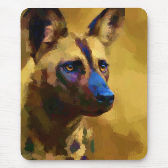African Wild Dog Mouse Mat (Front)