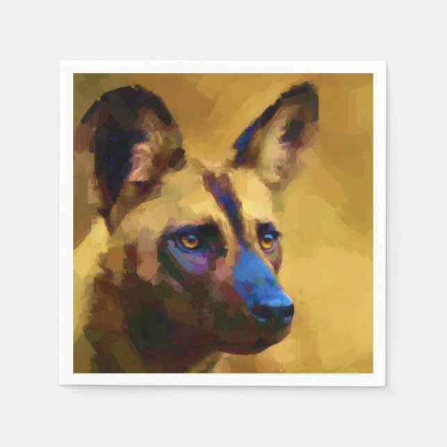 African Wild Dog Napkin (Front)
