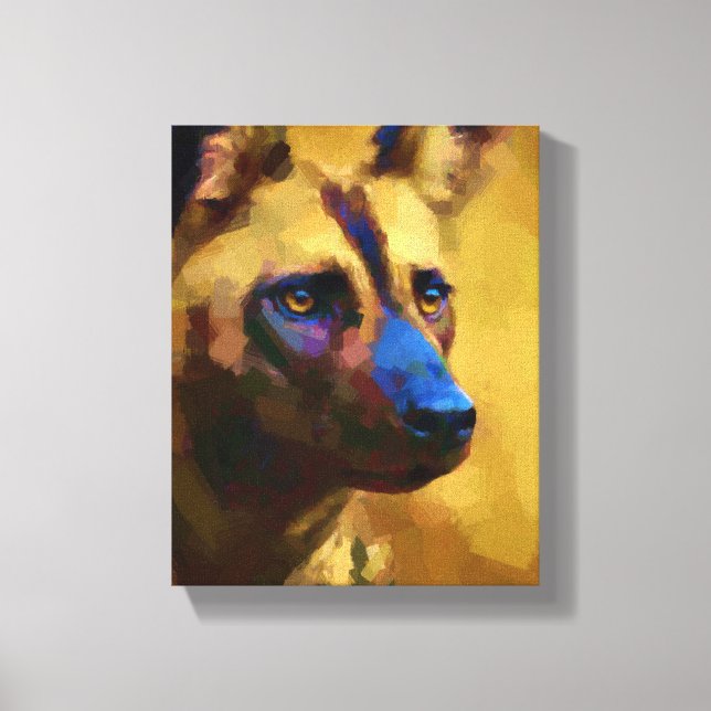 African Wild Dog Nature Canvas Print (Front)
