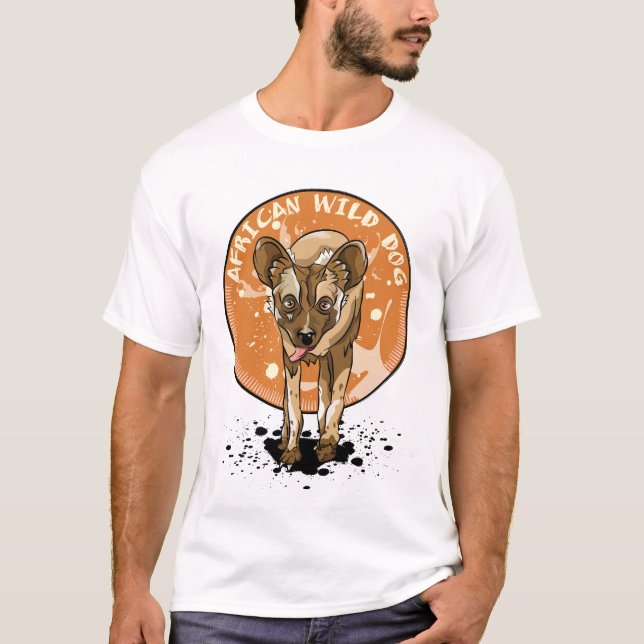 African Wild Dog Painted Dog T-Shirt (Front)