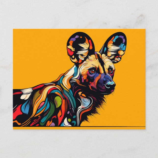 African Wild Dog Postcard (Front)