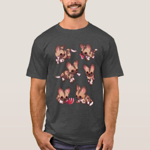 African wild dog pups family friend T-Shirt