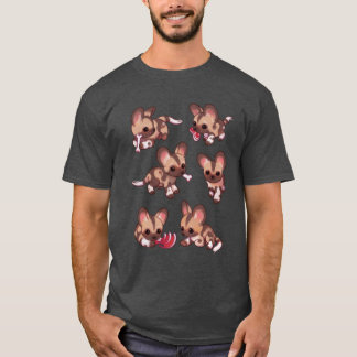 African wild dog pups family friend T-Shirt