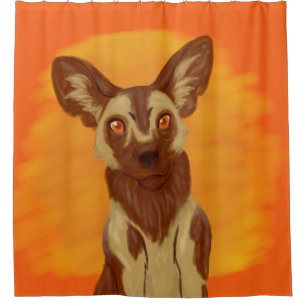 African Wild Dog Shower Curtain