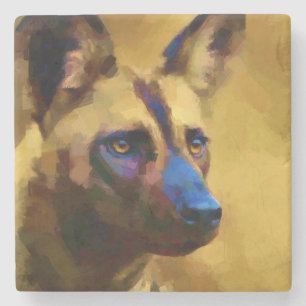 African Wild Dog Stone Coaster