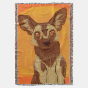 African Wild Dog Throw Blanket