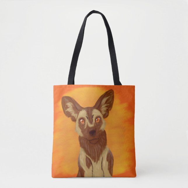 African Wild Dog Tote Bag (Front)