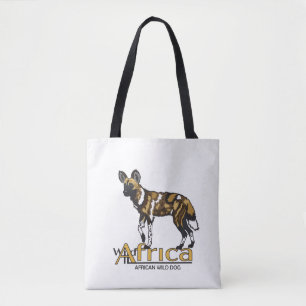 African wild dog. Wild Africa Tote Bag