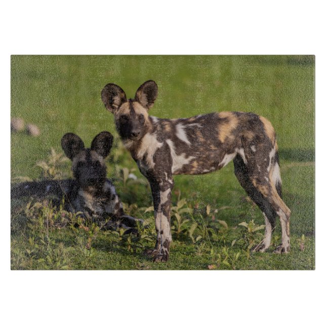 African Wild Dogs in Tanzania Cutting Board (Front)