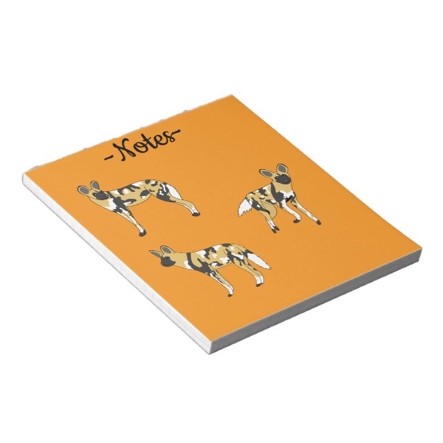 African Wild Dogs Notepad (Angled)