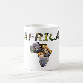 African Wildlife Continent Africa Collage Coffee Mug