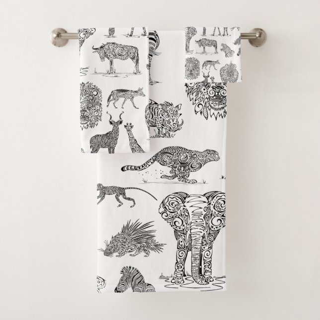 African Wildlife Design Towel (Insitu)