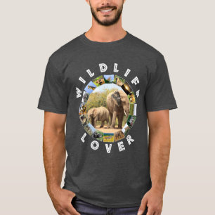 African Wildlife Lover Elephant Siblings T-Shirt