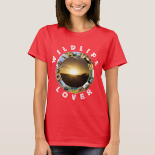 African Wildlife Lover Giraffe Sunset T-Shirt