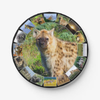 African Wildlife Photo Collage Spotted Hyena
