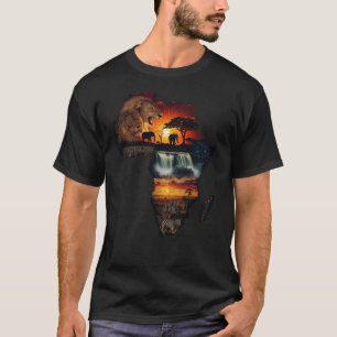 African Wildlife Safari Collage T-Shirt