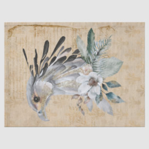 African Wildlife Secretary Bird Portrait Theme Tissue Paper
