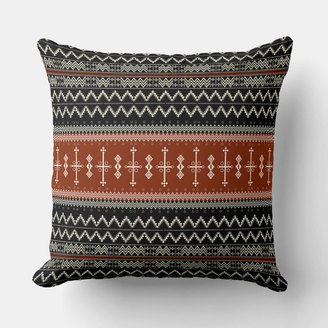 African Wolof Pattern Cushion (Front)