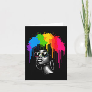 African Woman Afro Hair Melanin Juneteenth Card