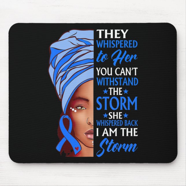 African Woman Afro I Am The Storm Ataxia Awareness Mouse Mat (Front)
