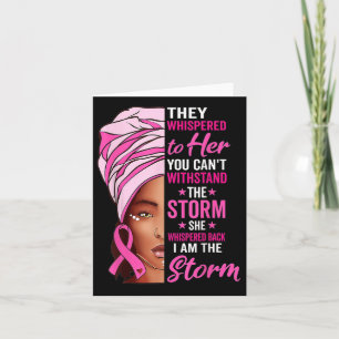 African Woman Afro I Am The Storm Breast Cancer Ri Card