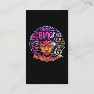 African Woman Afro Pride Girl Business Card