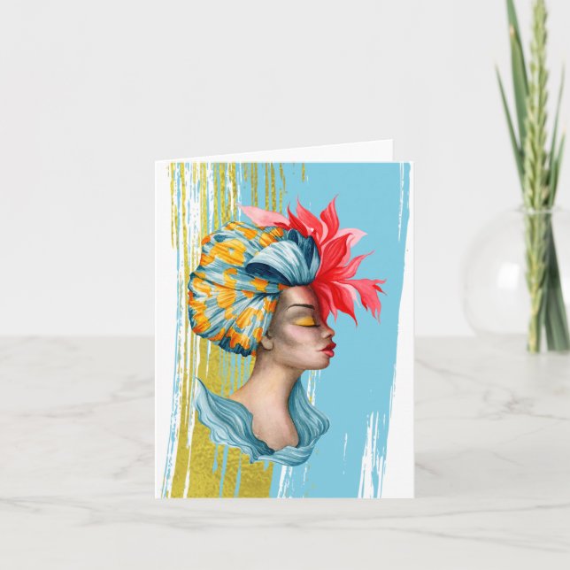 African Woman All Occasion Note card (Front)