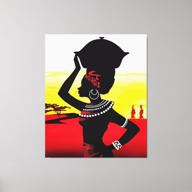 African Woman art Canvas Print (Front)